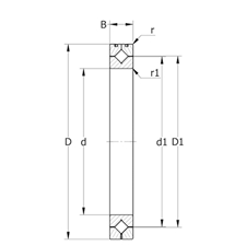 Crossed cylindrical roller bearings