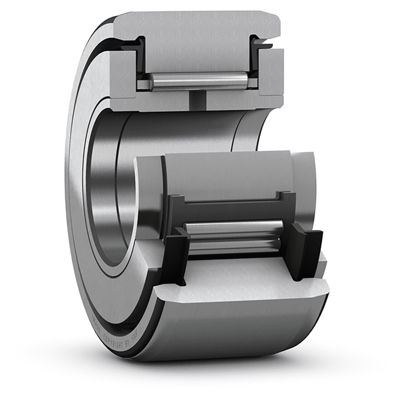 Support rollers with flange rings, with an inner ring